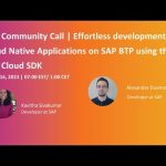 Effortless development of Cloud Native Applications on SAP BTP using the SAP Cloud SDK