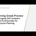 SAP Learning Sneak Preview - SAP Analytics Cloud Planning Learning Journeys