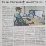 Newspaper reports on our online viewer for e-invoices